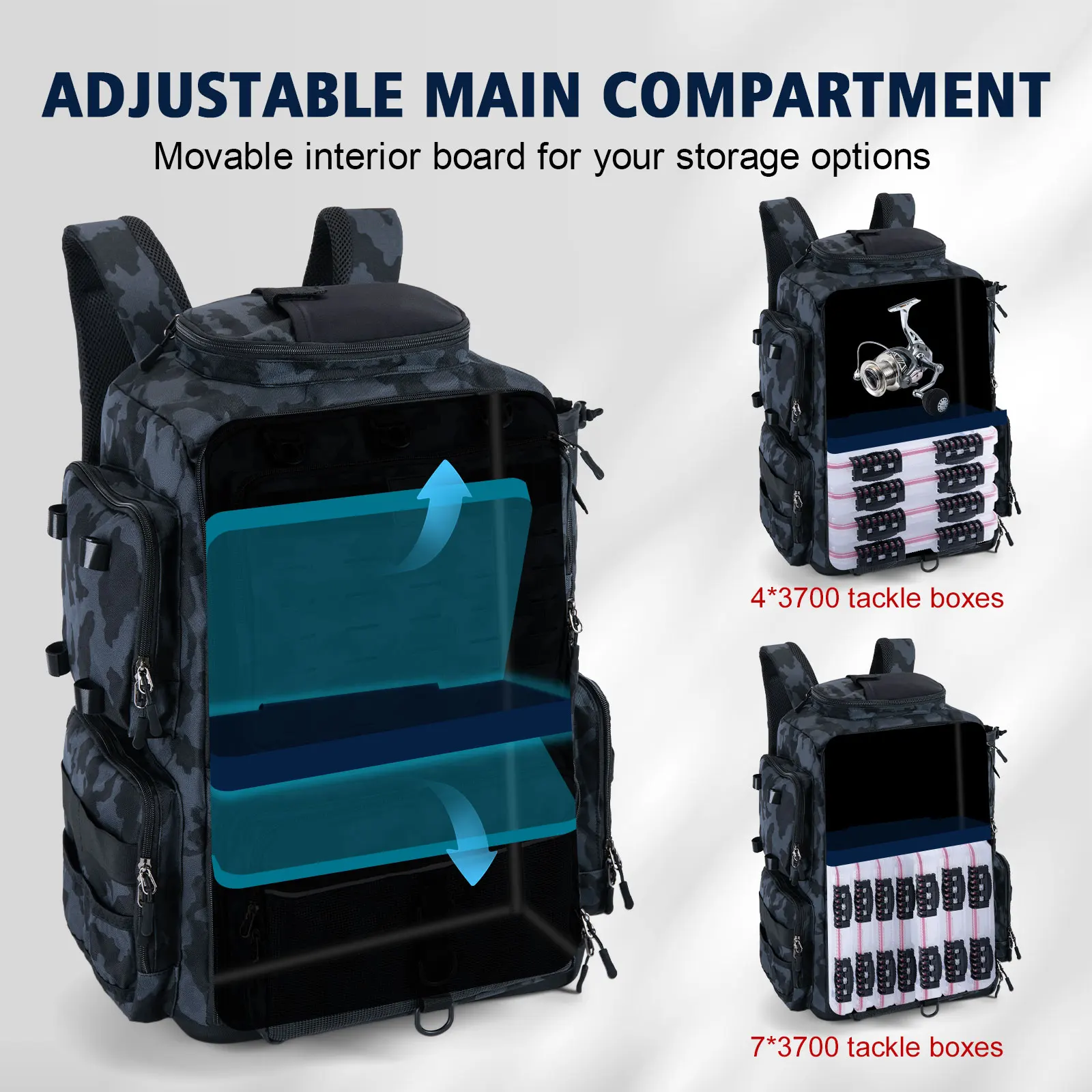 Goture Mochila de Pesca Impermeable Portátil Duradera para Exterior