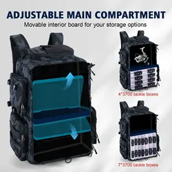 Goture Mochila de Pesca Impermeable Portátil Duradera para Exterior