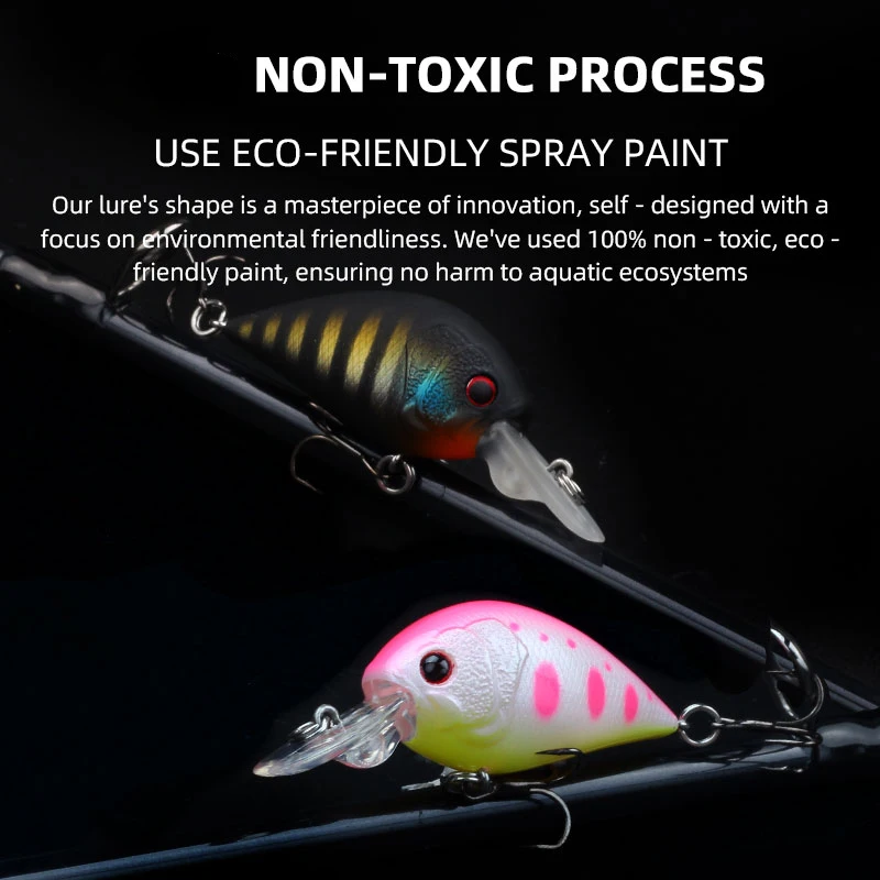 LETOYO Micro Crankbait MR para lubina – Señuelo flotante río - imagen 3