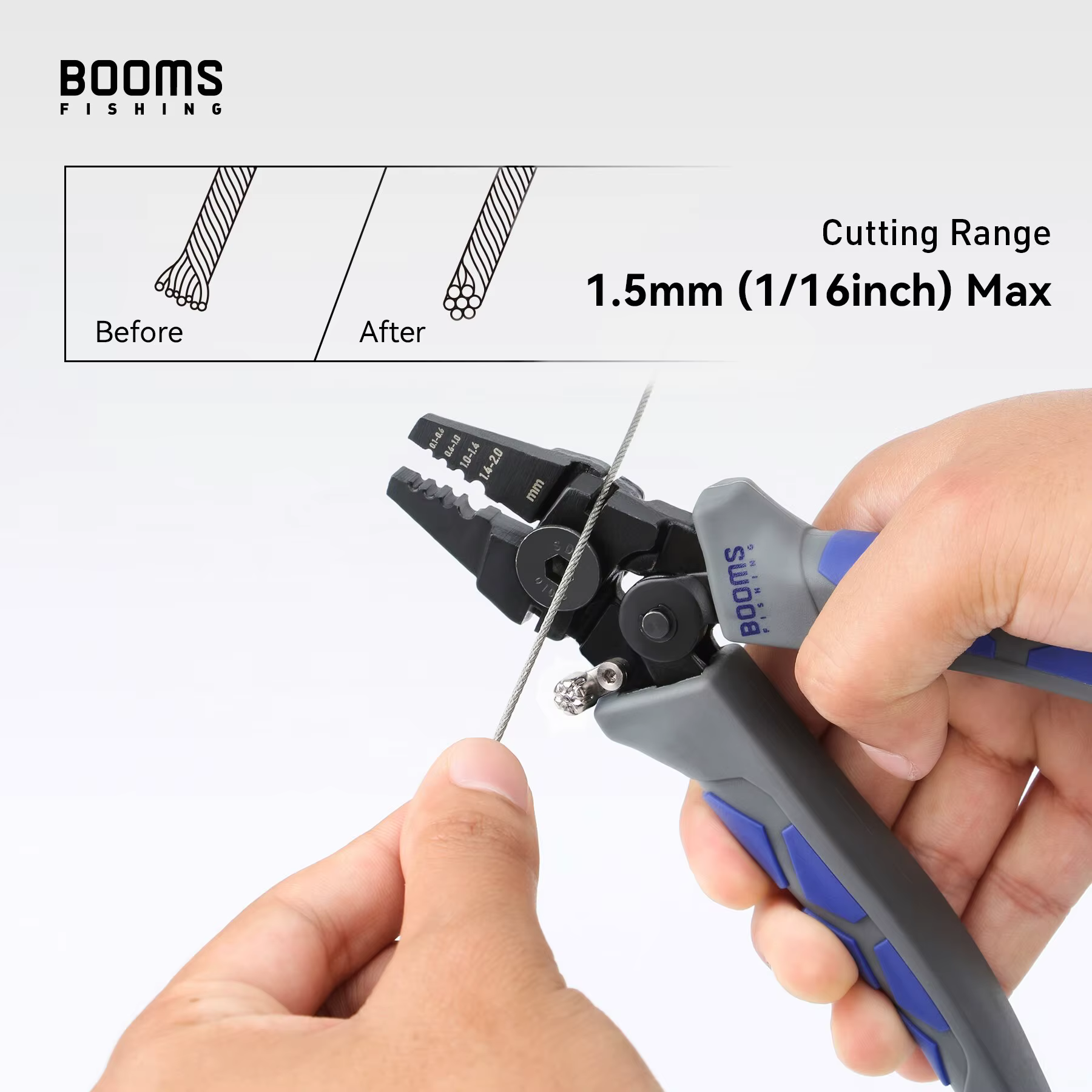 Booms CP4 Alicates de Prensado para Pesca - Acero Alto Carbono - imagen 4