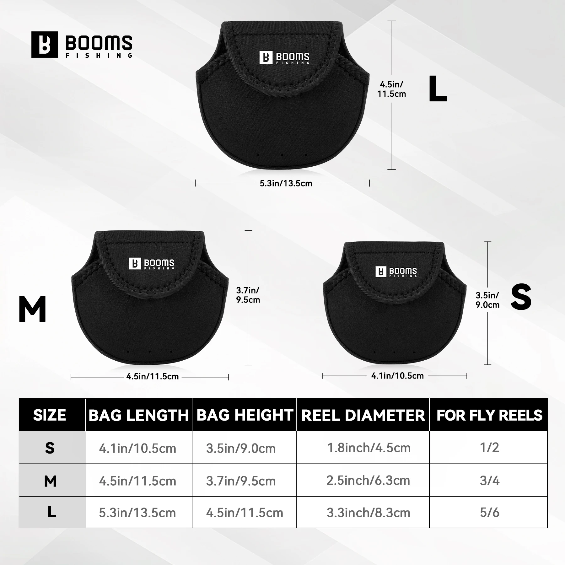 Bolsa para carrete de pesca Booms Fishing en neopreno