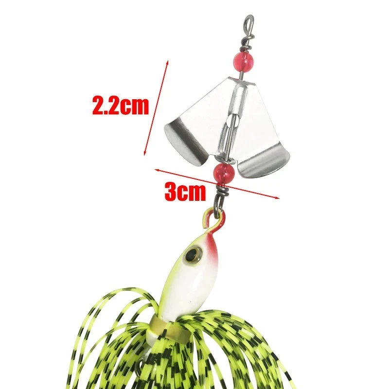 Chatterbait giratorio con purpurina en corazón para lucio y lubina - imagen 4