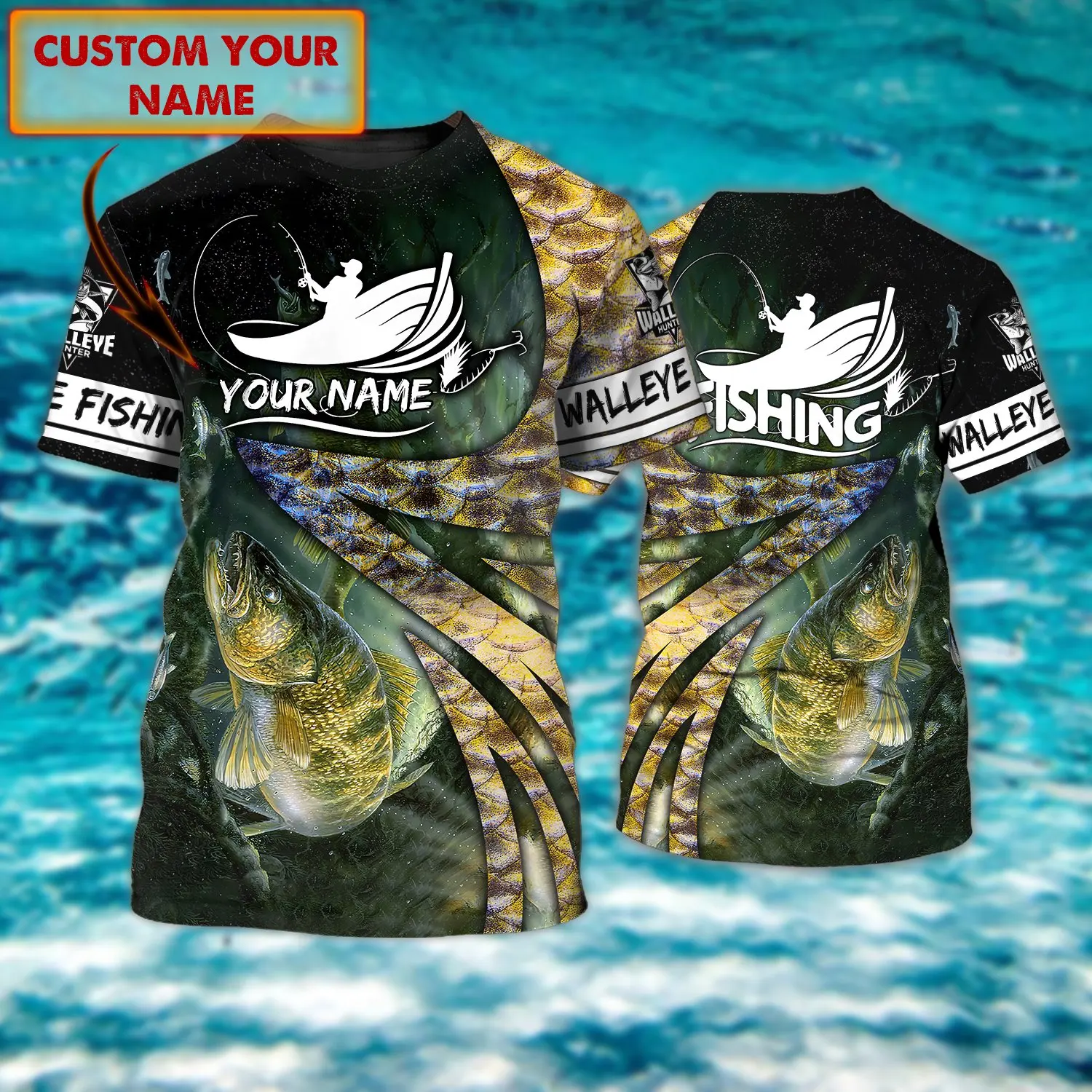 Camiseta Walleye Fishing personalizada 3D de verano para hombre - imagen 5