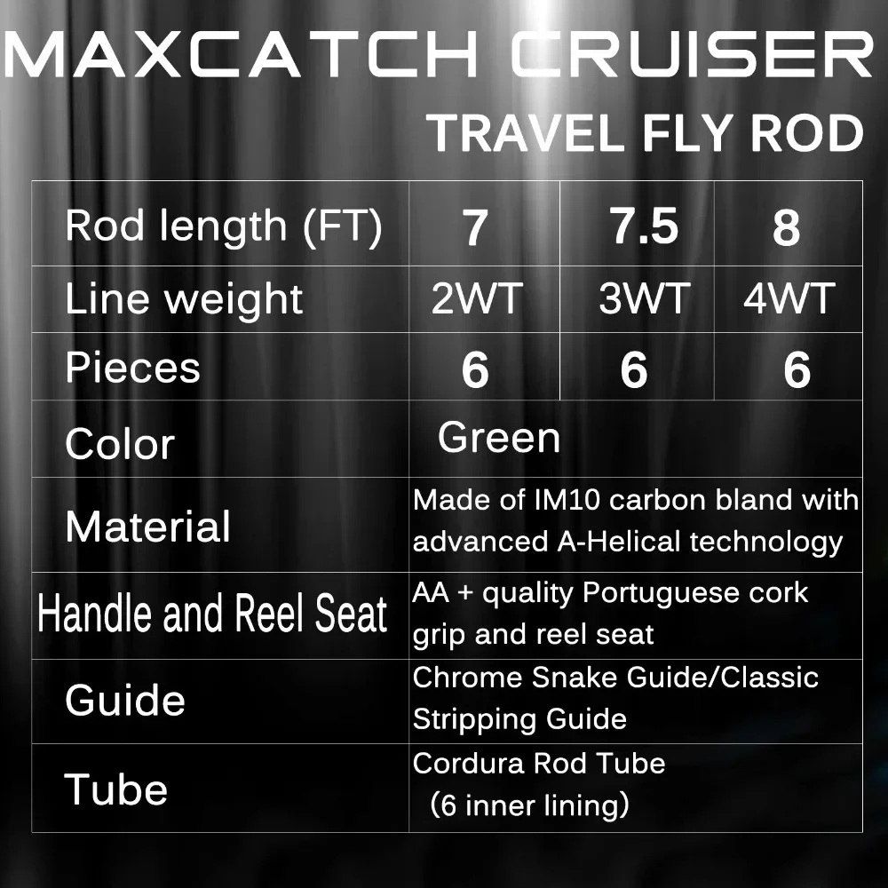 MAXCATCH Cruiser Caña de mosca de acción rápida fibra carbono IM10 - imagen 5