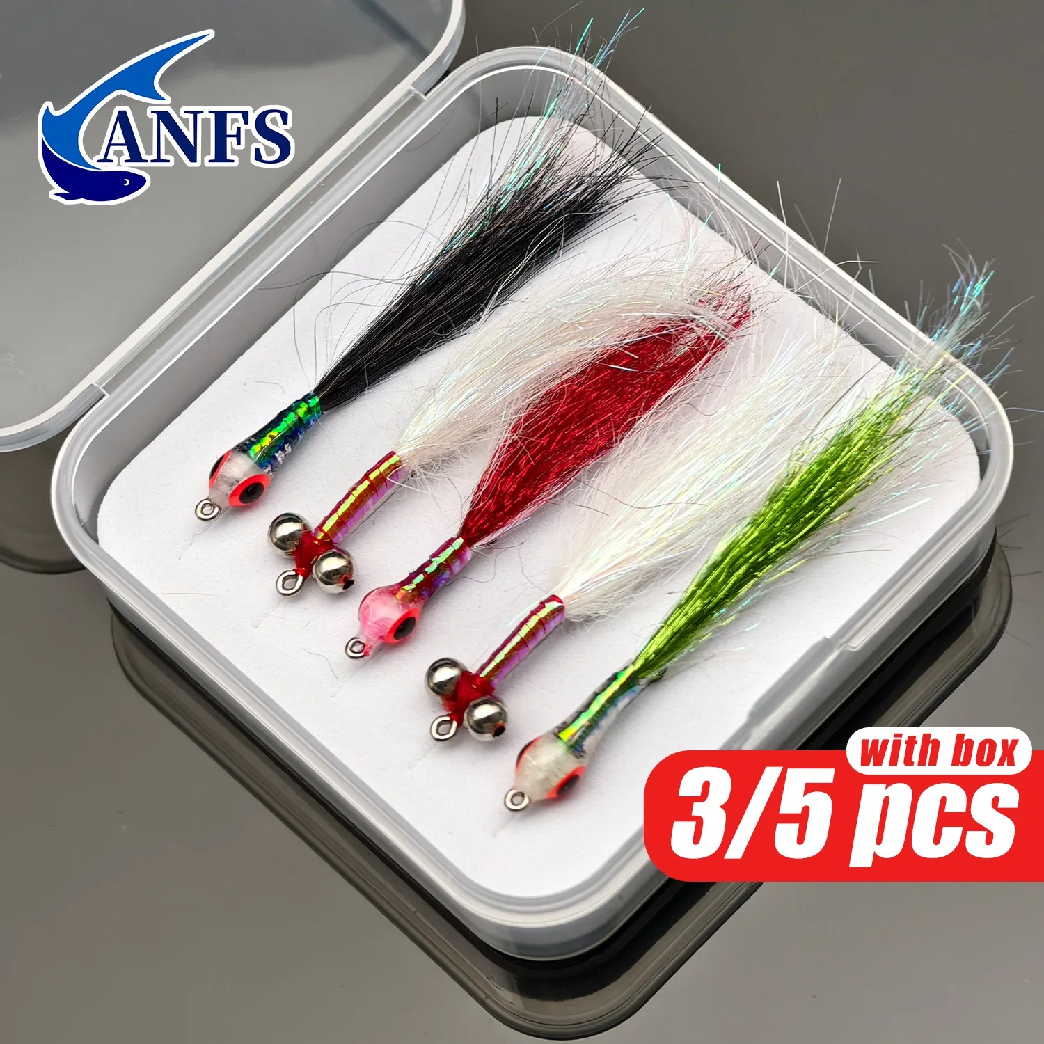 ANFS Moscas artificiales para pesca con mosca – Trucha y lucio