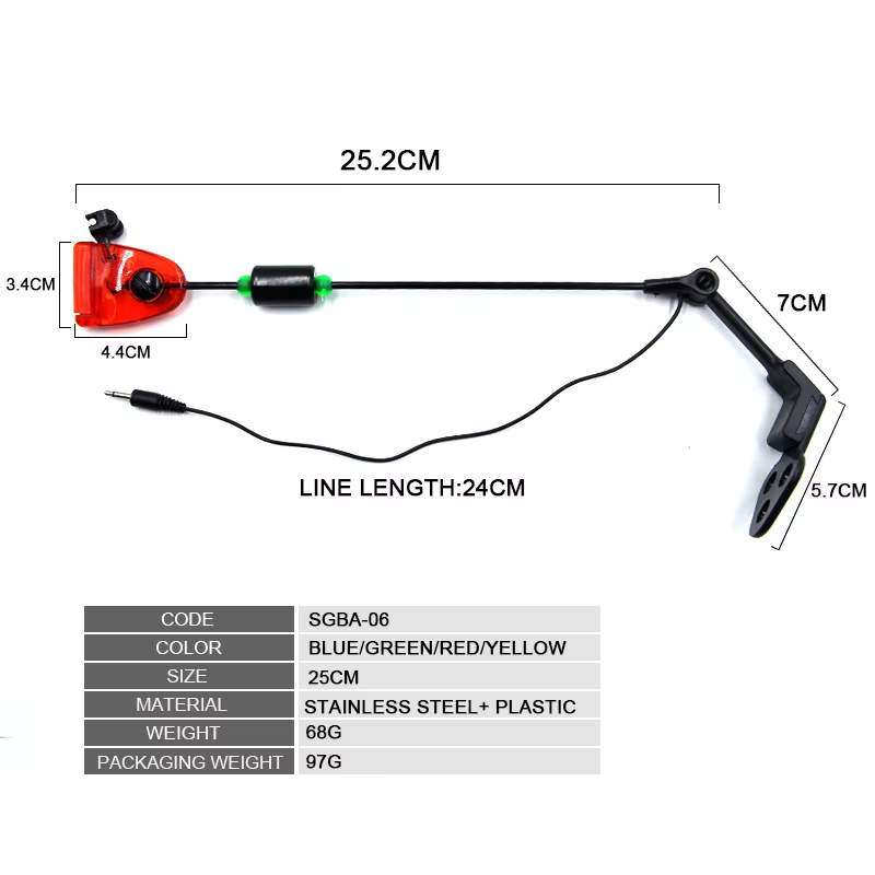 Alarma de pesca carpa Library Fishing – Clip plano, boquilla y rocker - imagen 5