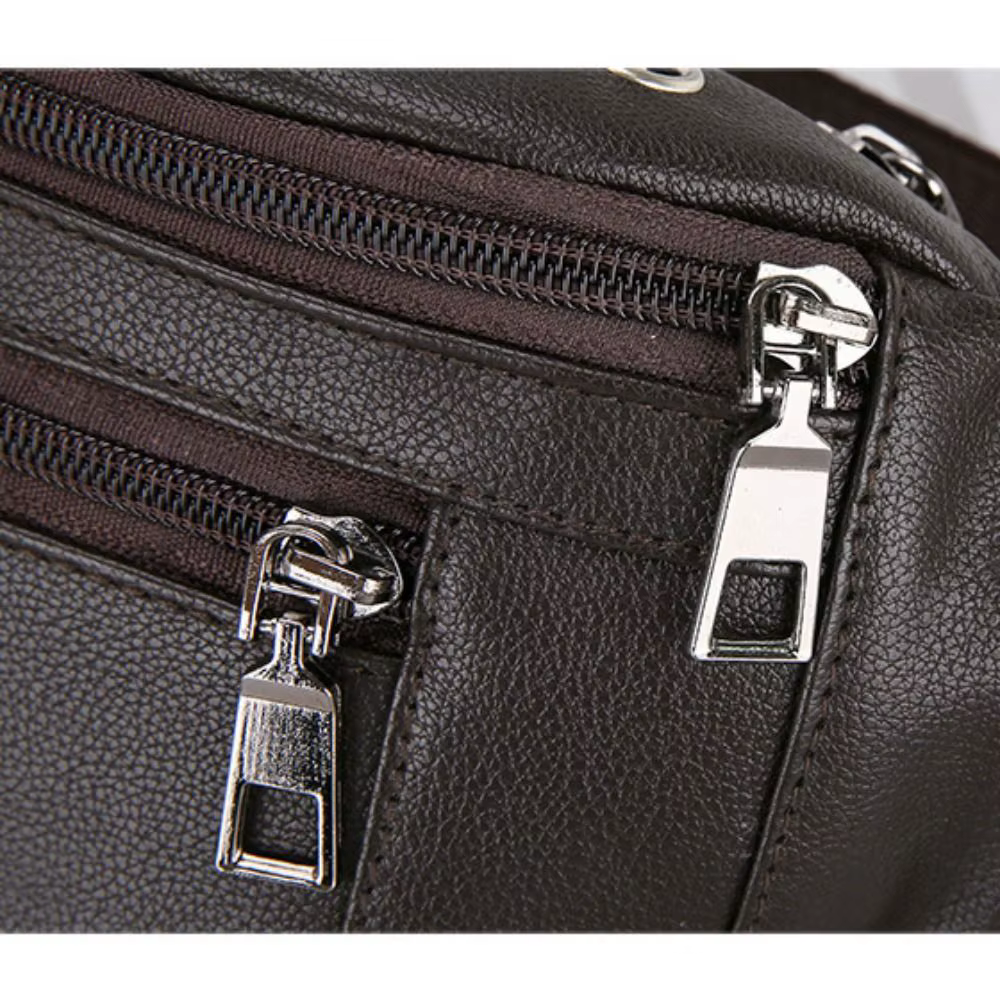 Bolsa de Cintura Impermeable de Cuero para Exteriores y Negocios - imagen 4