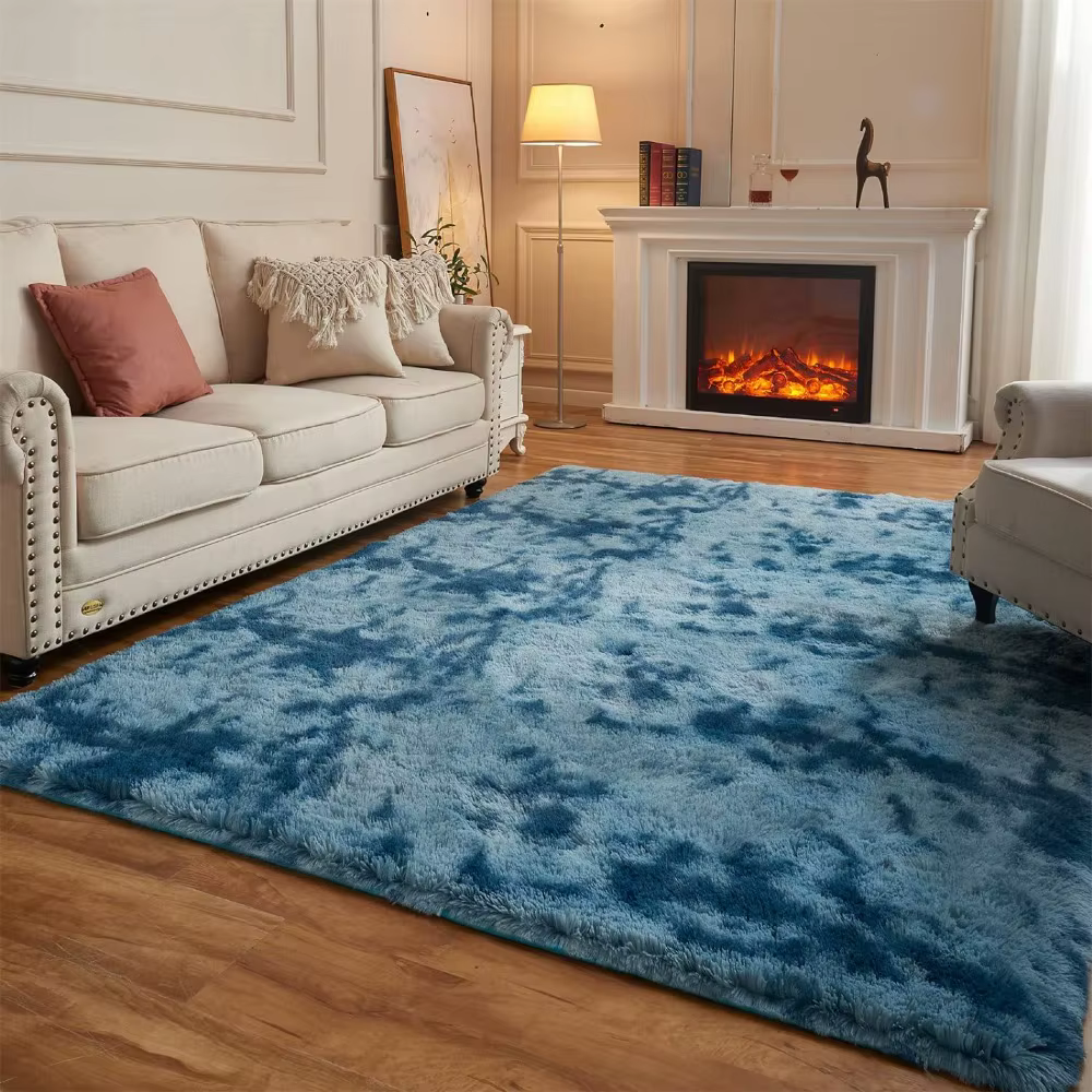 Alfombra de felpa degradada – Super suave para salón y dormitorio - imagen 2