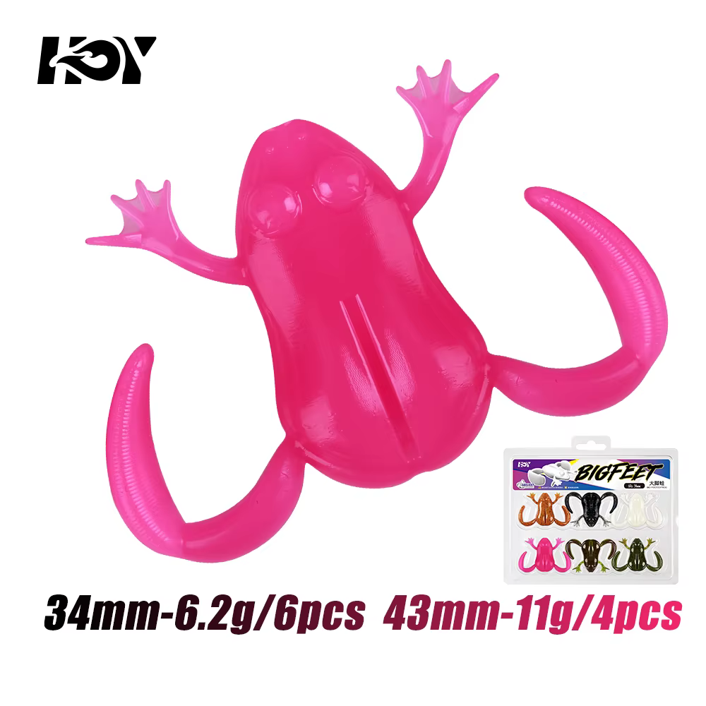 Kingdom Soft Kick Frog Swimbait flotante con TPE para lubina