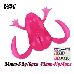 Kingdom Soft Kick Frog Swimbait flotante con TPE para lubina