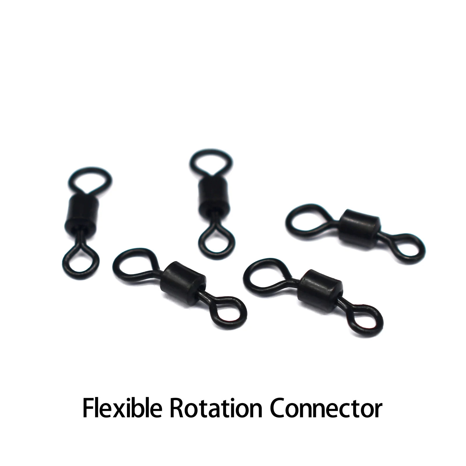 Esmerillones giratorios para carpa anillo en 8 anti-enredos negro mate - imagen 4