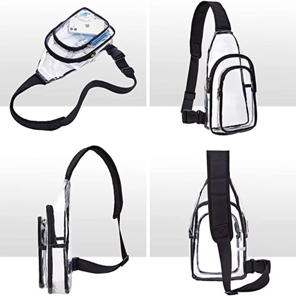 Bolsa Impermeable Transparente PVC Cruzada