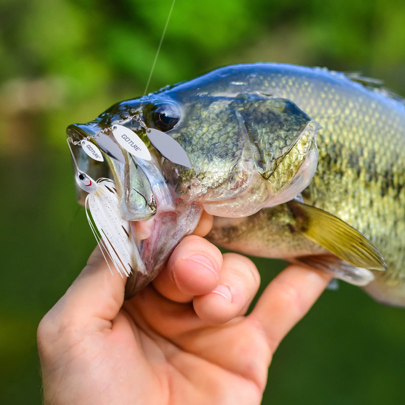 Goture Spinnerbait Willow Blade con falda de silicona y 360° - imagen 5