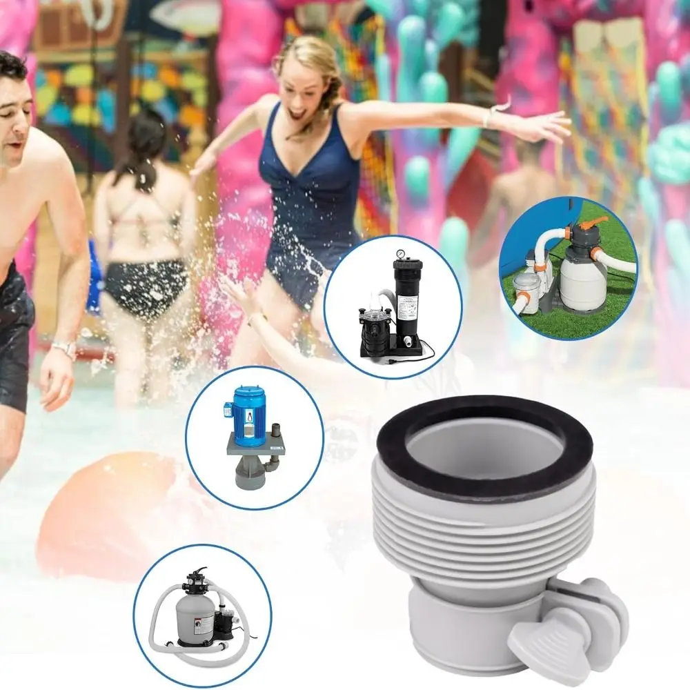 Conector para bombas de filtro con aro de ajuste