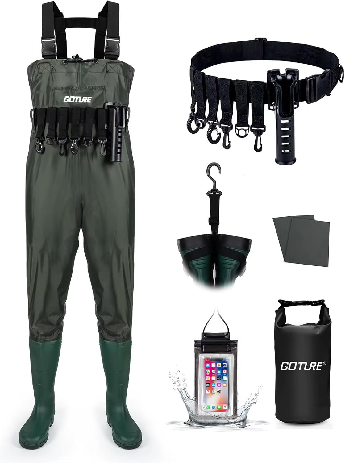 Vadeadores de Pesca PVC, Impermeables y Transpirables Ligeros - imagen 4