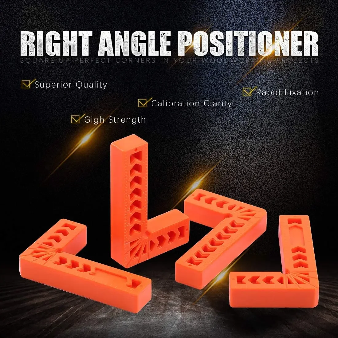 Soporte Angular de Plástico 90° – Herramienta de Posicionamiento para Carpintería - imagen 2