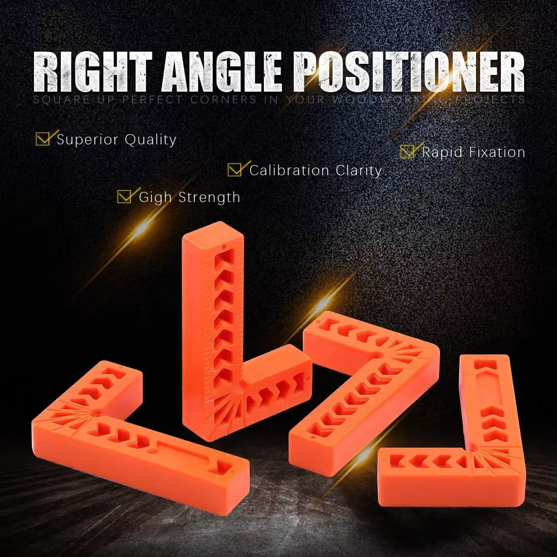 Soporte Angular de Plástico 90° – Herramienta de Posicionamiento para Carpintería - imagen 2