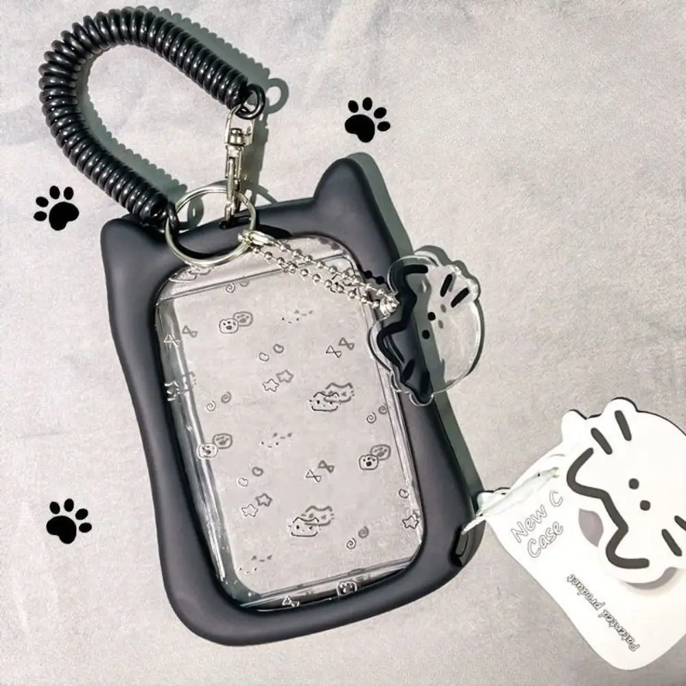 Porta Tarjetas Transparente de Acrílico con Orejas de Gato Kawaii - imagen 2