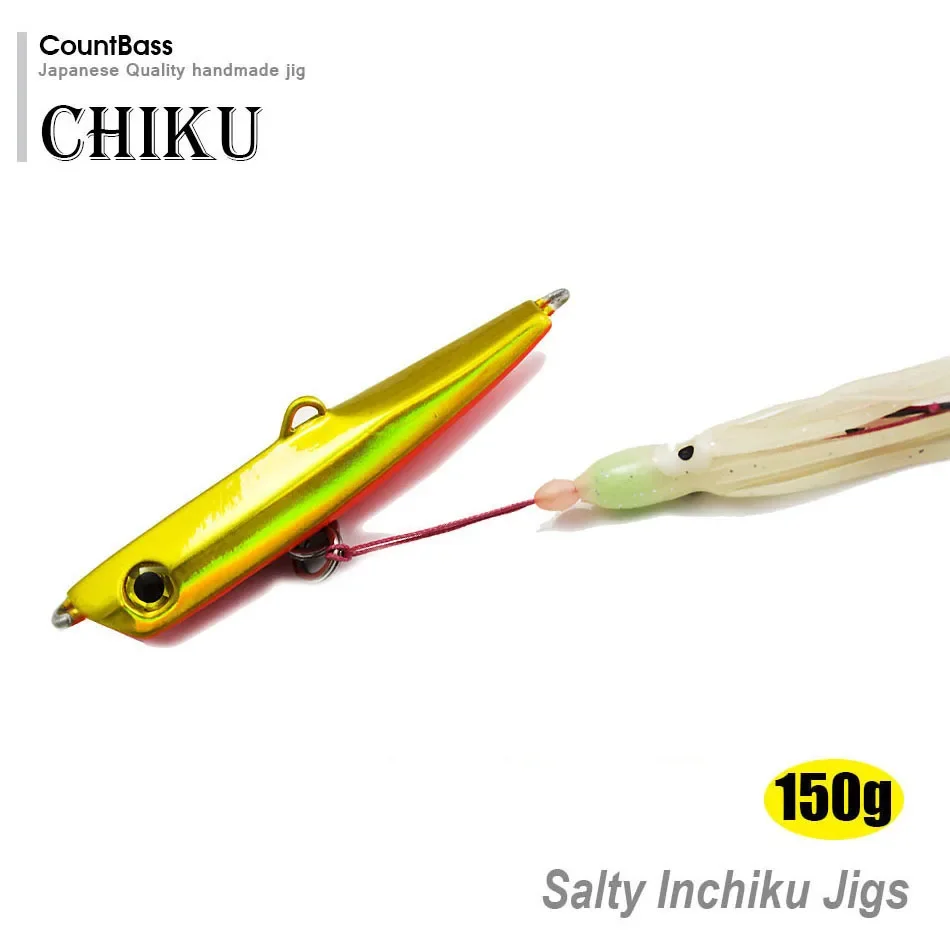 Countbass Inchiku Jigs 150 g con anzuelo de pulpo – Jigging calamar - imagen 2