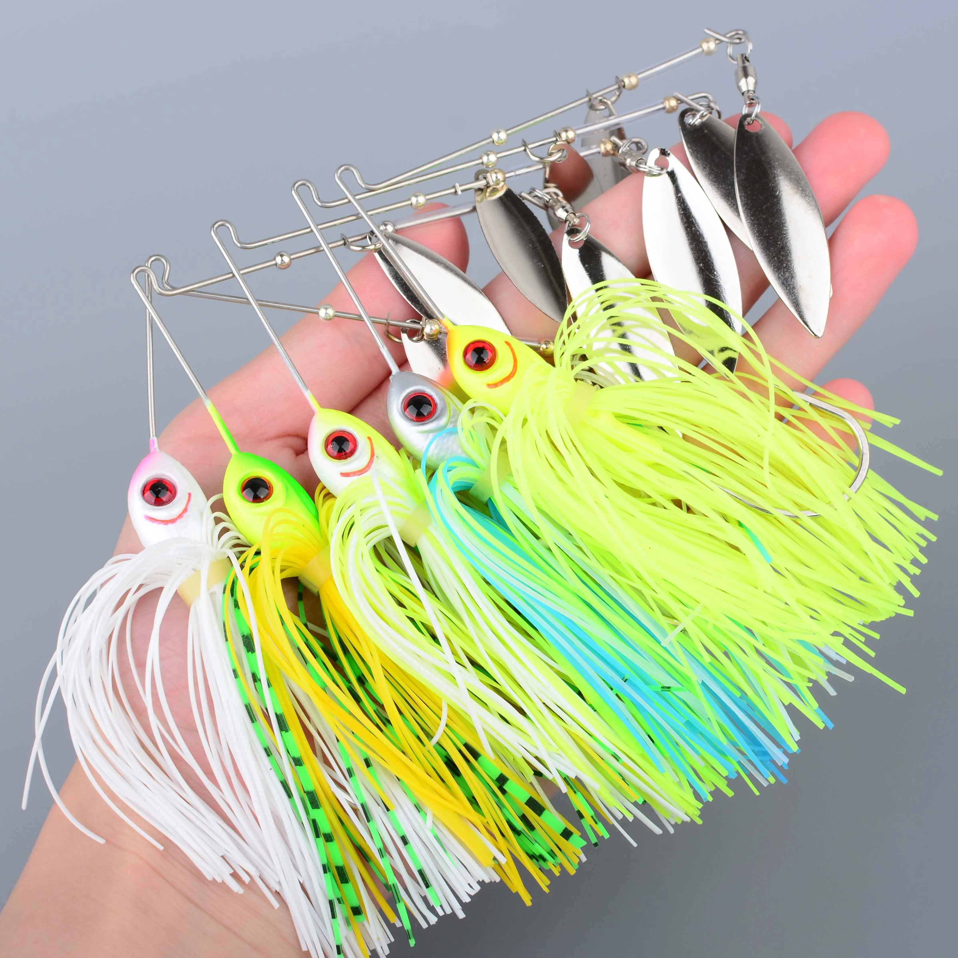 Spinnerbait para lucio Wobbler con spinner y cuchara lentejuelas - imagen 2