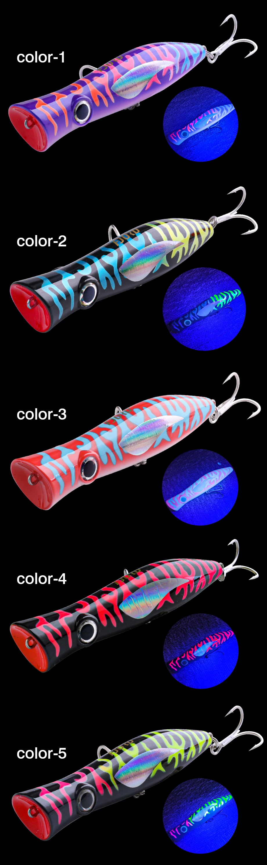 Opciones de color del señuelo FJORD