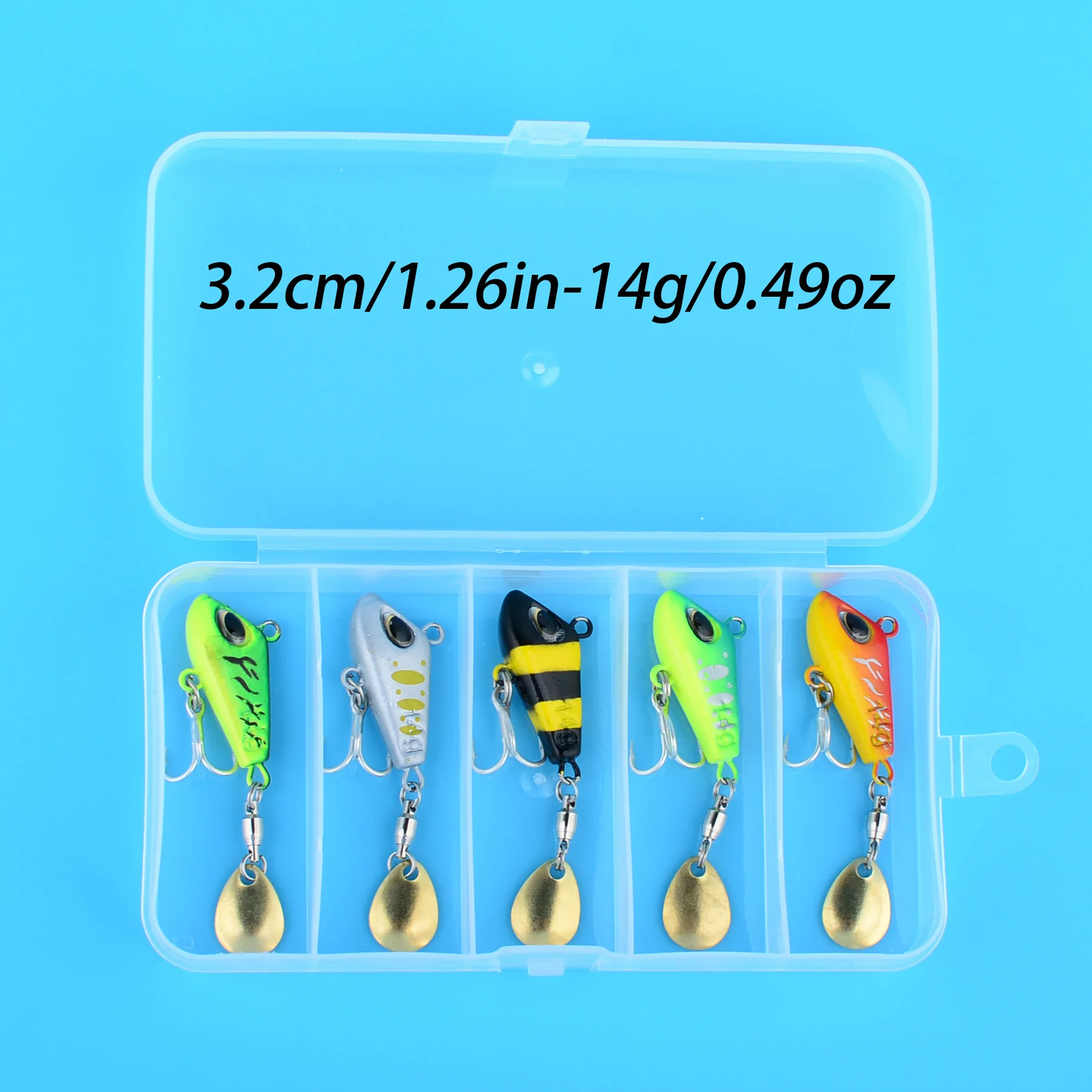 Mini señuelos Vib con cuchara y pin crankbait, hundimiento - imagen 4