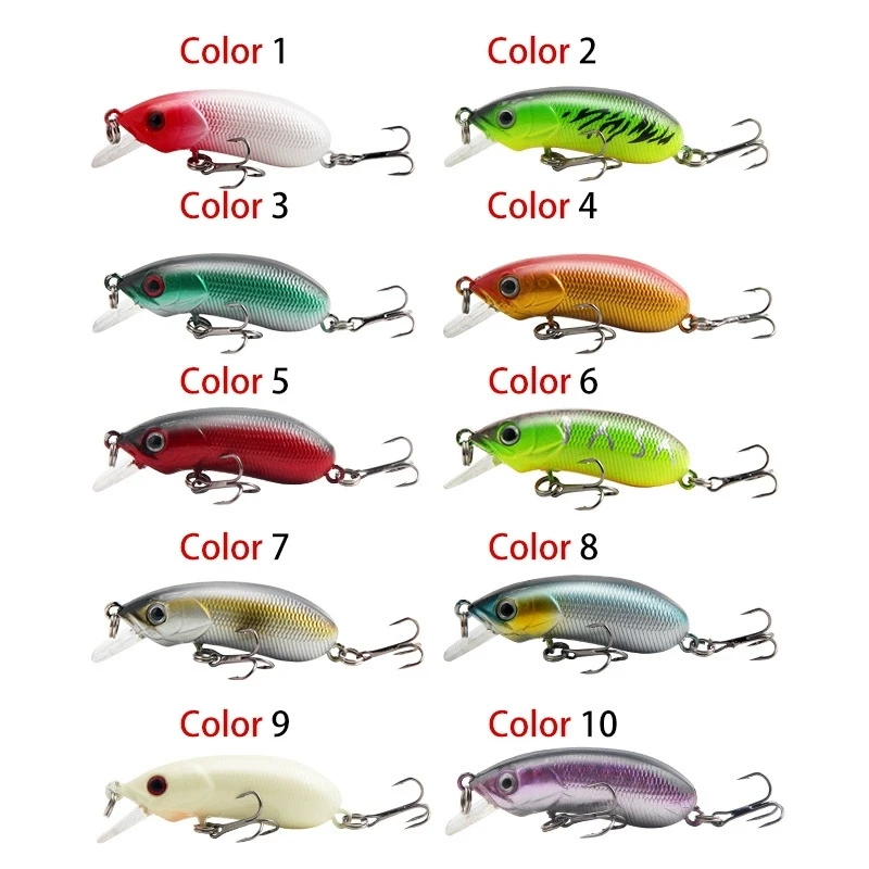 Wobbler Minnow Crankbait flotante duro ABS para carpa y perca - imagen 3