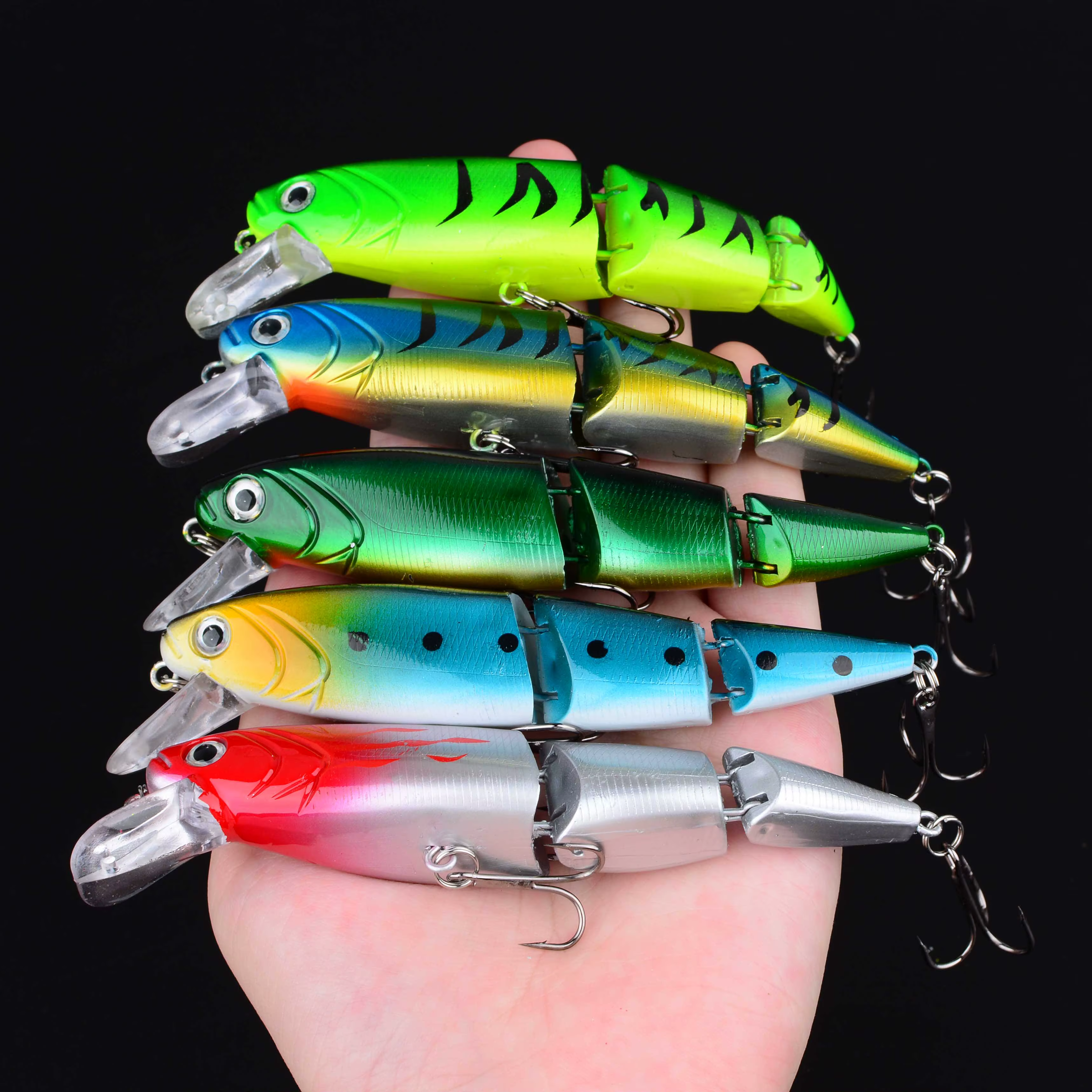 Crankbait multisección para lucio – Señuelo de vinilo hundible - imagen 4
