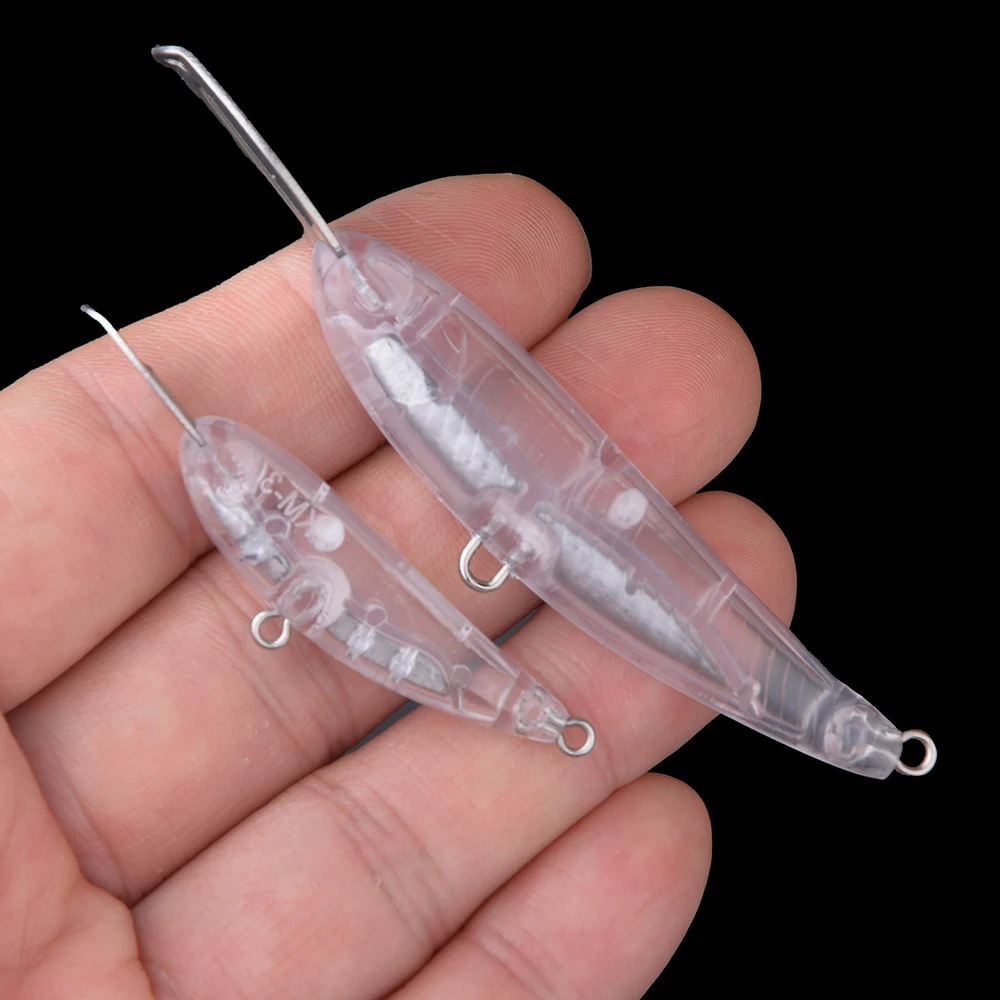 Chan'sHuang señuelo Minnow sin pintar de metal con labio - imagen 4