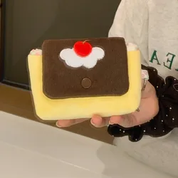 Monedero mini de pudín de cereza, esponjoso y multifuncional