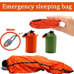 Saco de dormir impermeable para pesca y acampada con manta Mylar