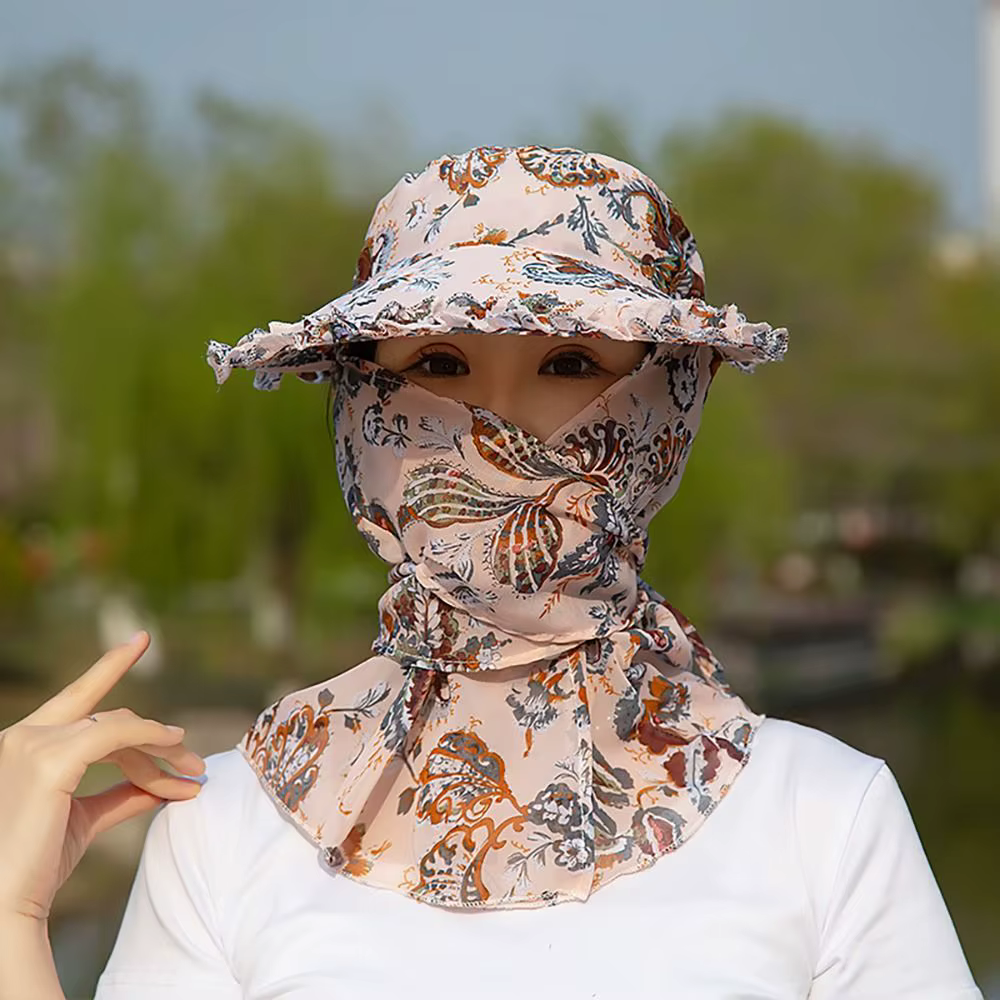 Sombrero de Pesca Protección Solar y Secado Rápido Ala Ancha Floral - imagen 4