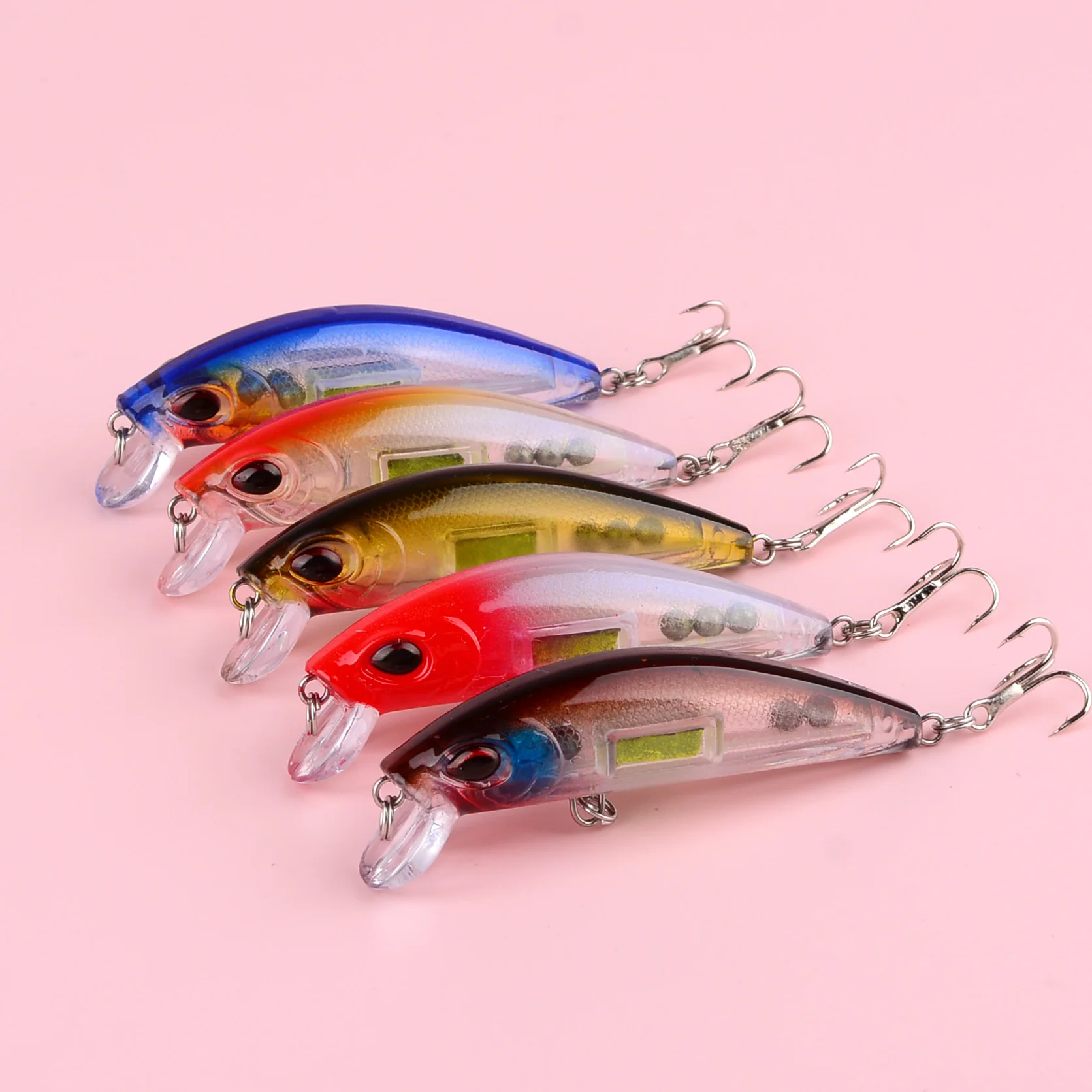 Jerkbait minnow negro de 7.2 cm