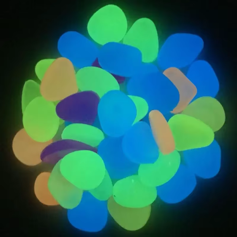 Piedras luminosas para jardín que brillan en la oscuridad