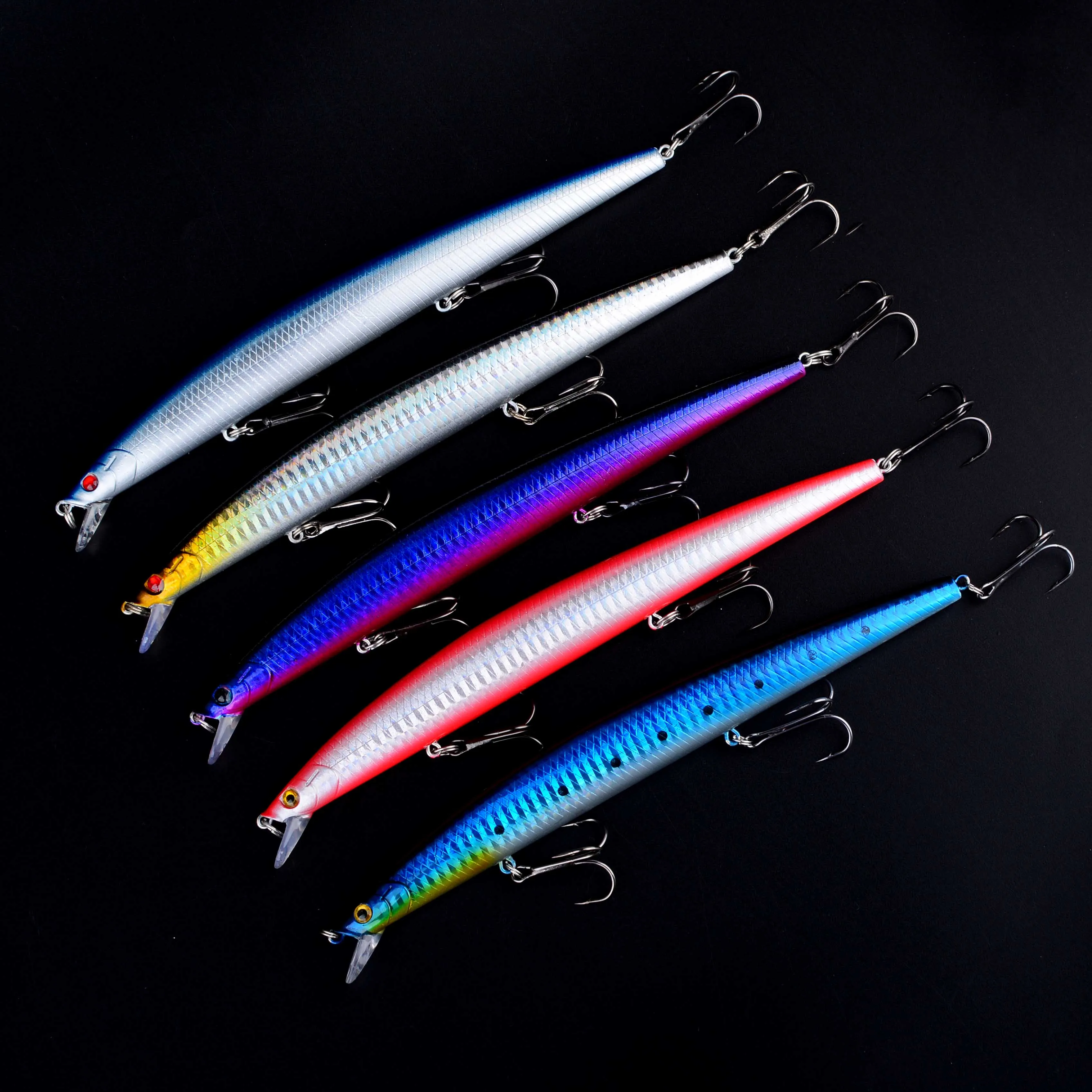 Crankbait Minnow láser mar: señuelo duro grande con forma pez - imagen 2