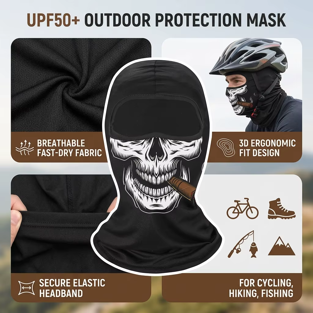 Máscara de protección solar UPF 50+ para pesca y aire libre - imagen 2