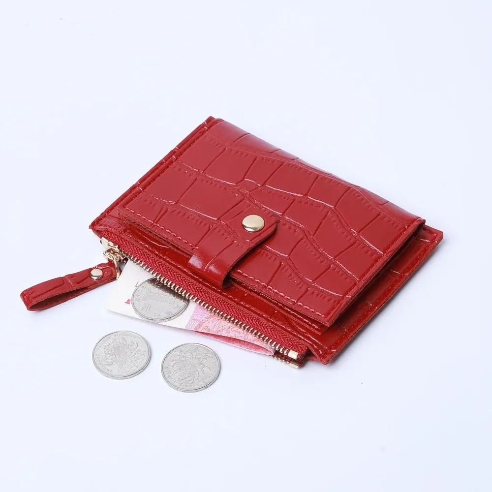 Cartera ultrafina de PU para mujer, con ranuras y monedero - imagen 2