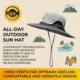 Sombrero de pesca ala ancha transpirable con protección UV ajustable - imagen 4