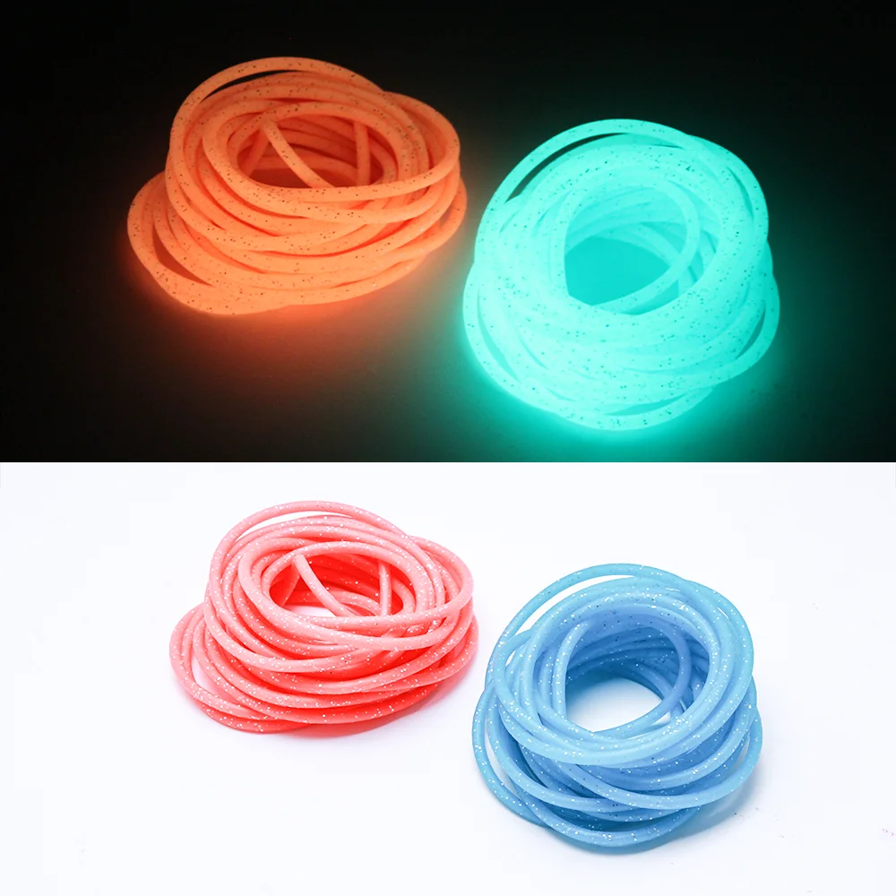 Tubos luminosos pesca nocturna anti-mordeduras de goma fluorescente - imagen 3