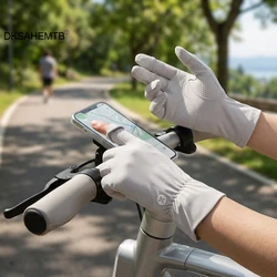 Guantes de ciclismo sin dedos Ice Silk UPF 50+ pantalla táctil