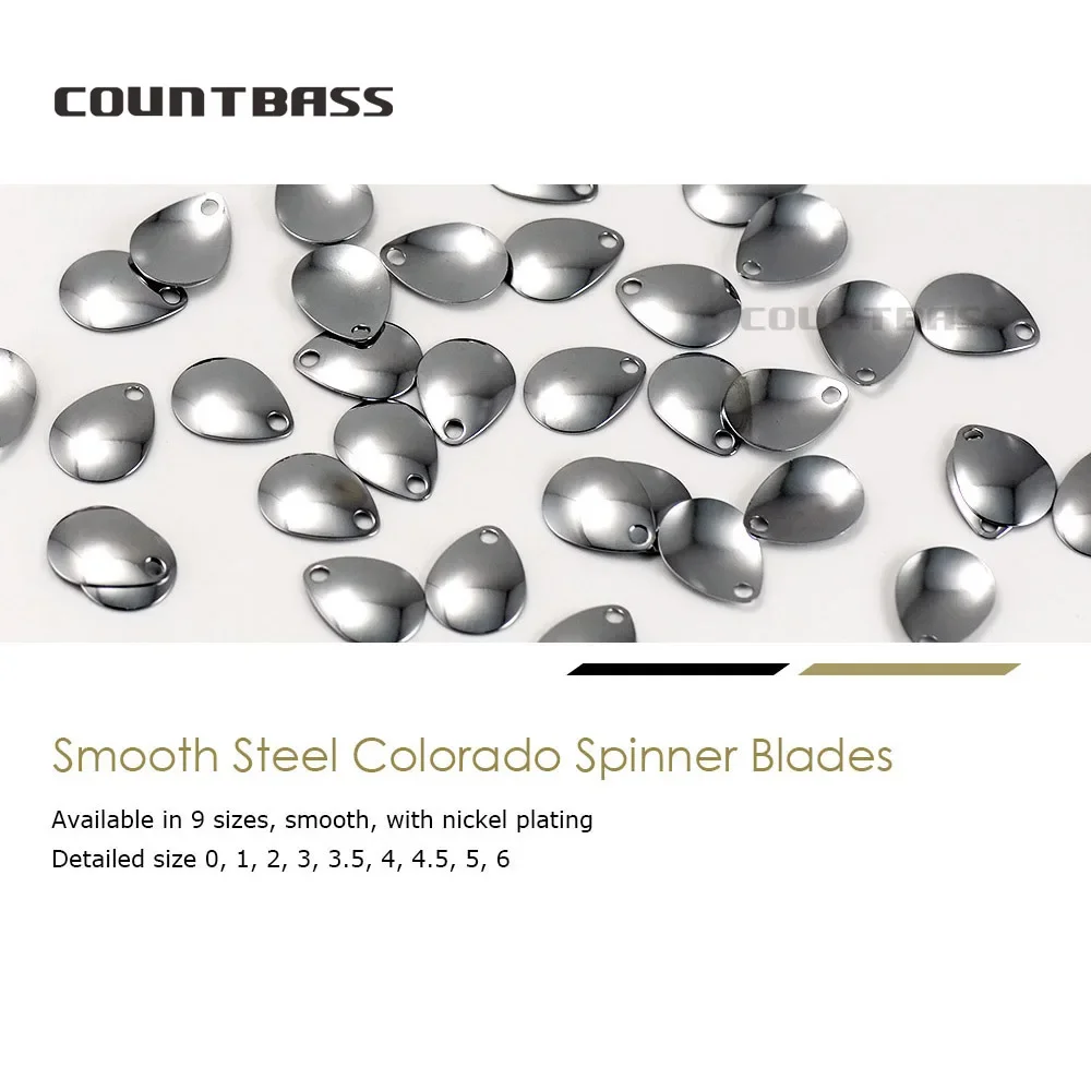 COUNTBASS Colorado Spinner – Cuchillas niqueladas para spinnerbait - imagen 5