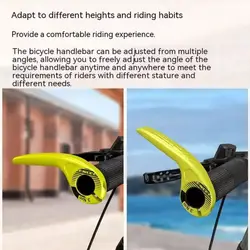 Puños antideslizantes ajustables para bicicleta tipo cuerno de vaca