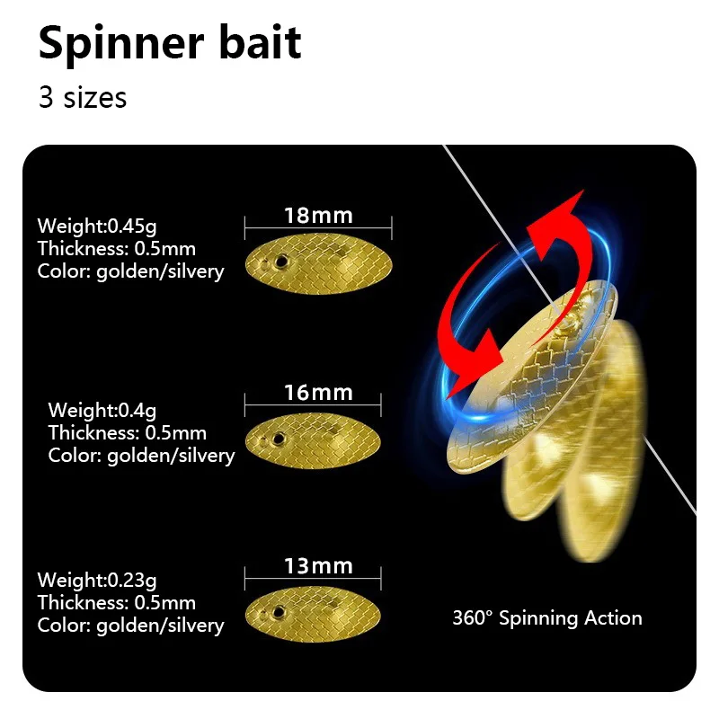 Pack de 50 micro spinner cuchara TWIN FISH