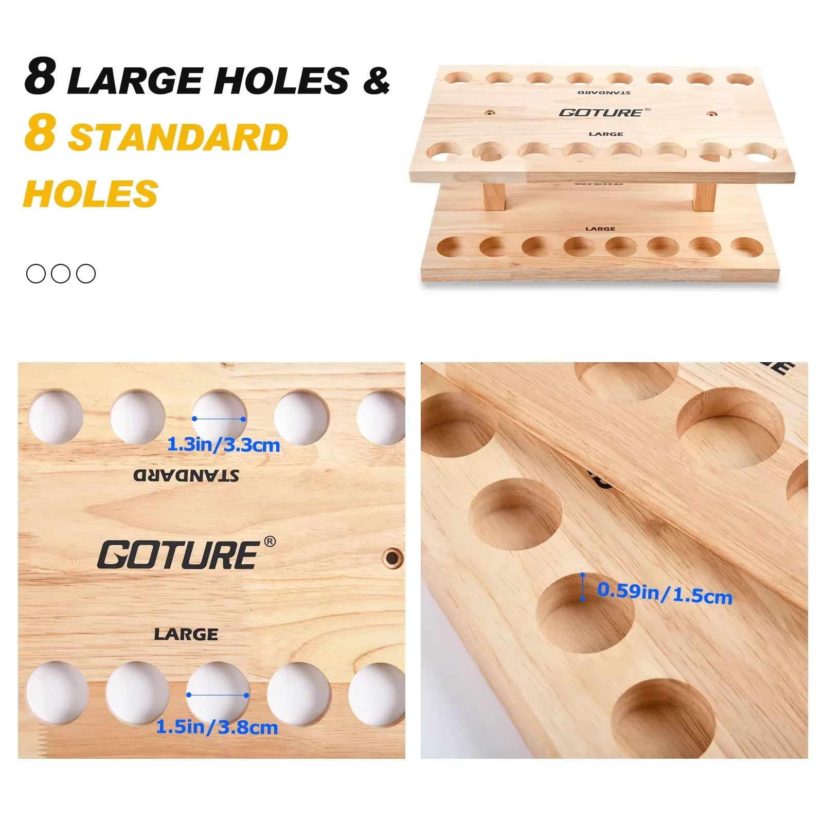 Goture Soporte Rack para Cañas de Pesca – Montaje en Pared Garage - imagen 5