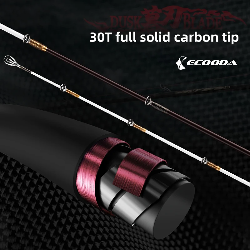 Ecooda EDBL Dusk Caña de pesca para barco carbono 30T con guías SIC - imagen 2