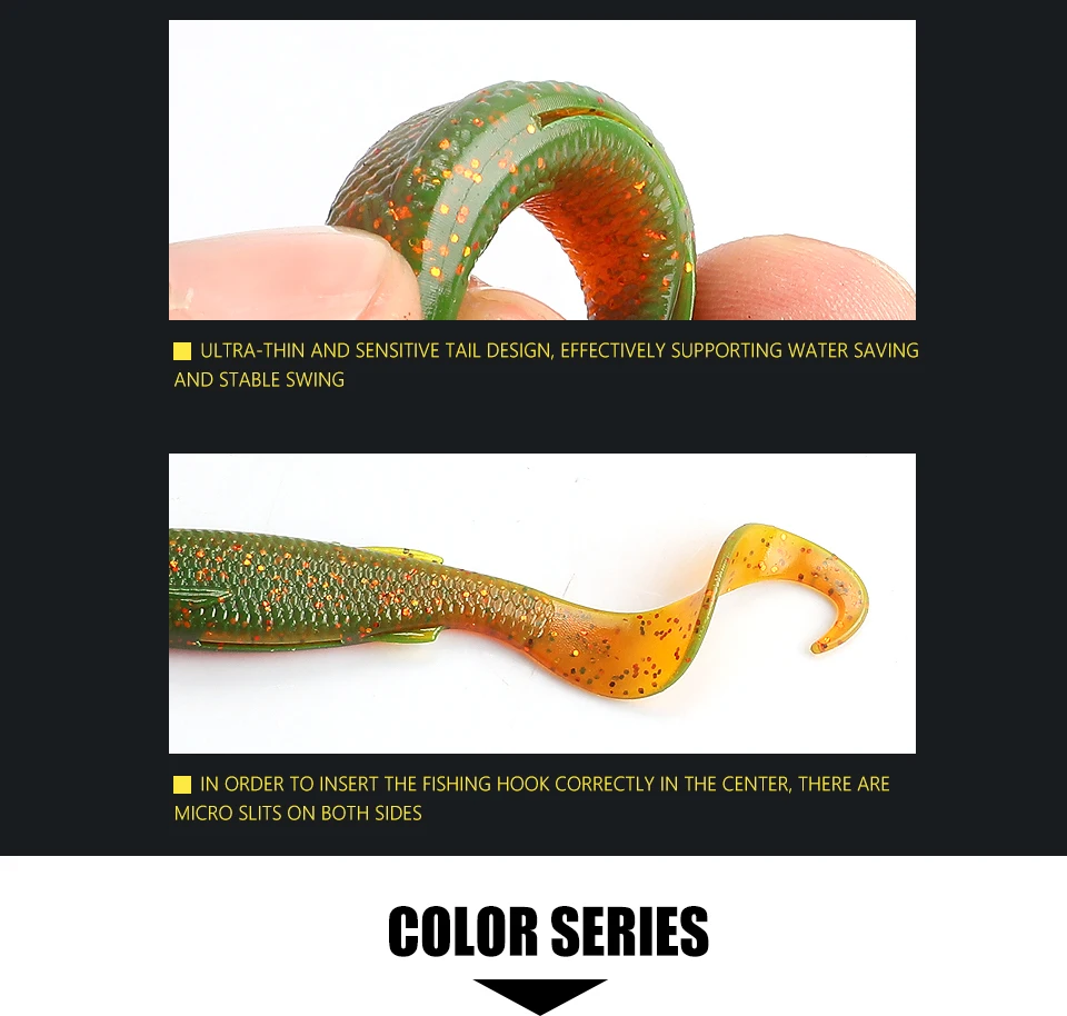 Variantes de color del señuelo suave