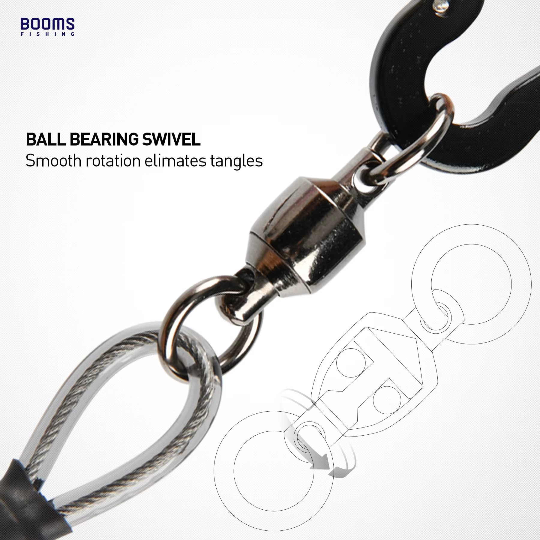 Booms Fishing T02RB1 – Cordón elástico para cañas de pesca en barco y kayak - imagen 5