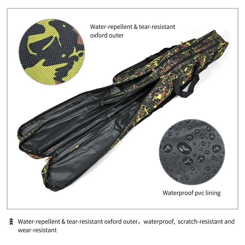 Bolsa plegable de pesca de mar – Mochila doble hombro 2 capas para materiales - imagen 4