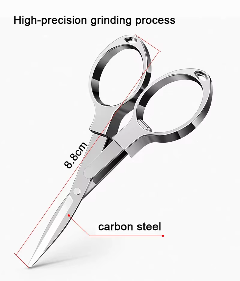 Tijeras cortalíneas de carbono para pesca – Plegables para líneas trenzadas - imagen 3