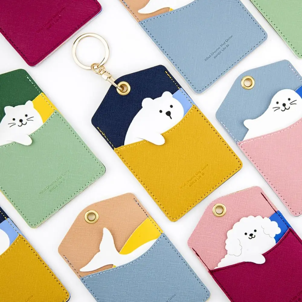 Portatarjetas con funda protectora en estilo tierno